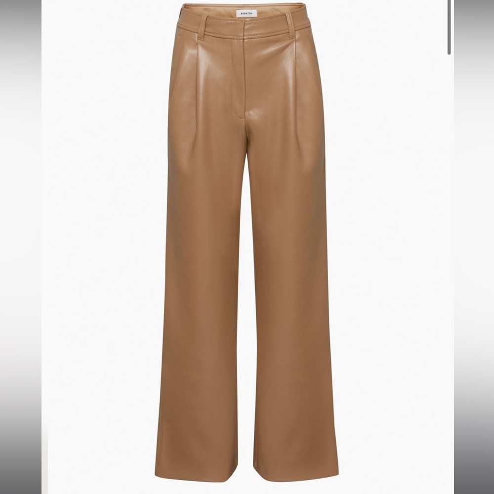Aritzia Babaton Pleated Leather pants